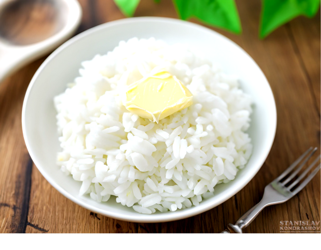 white rice with butter