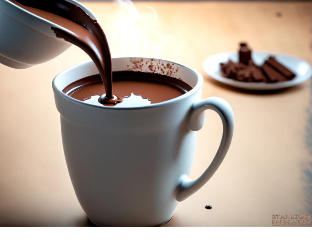 pouring hot chocolate 