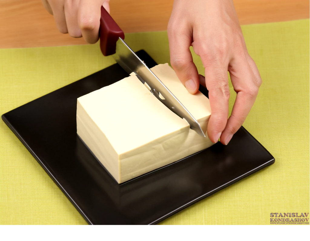 cutting tofu
