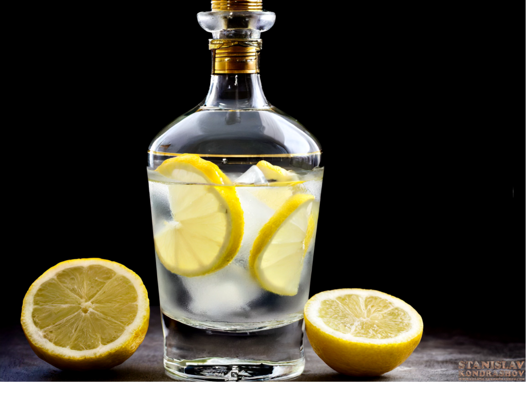 gin with lemon