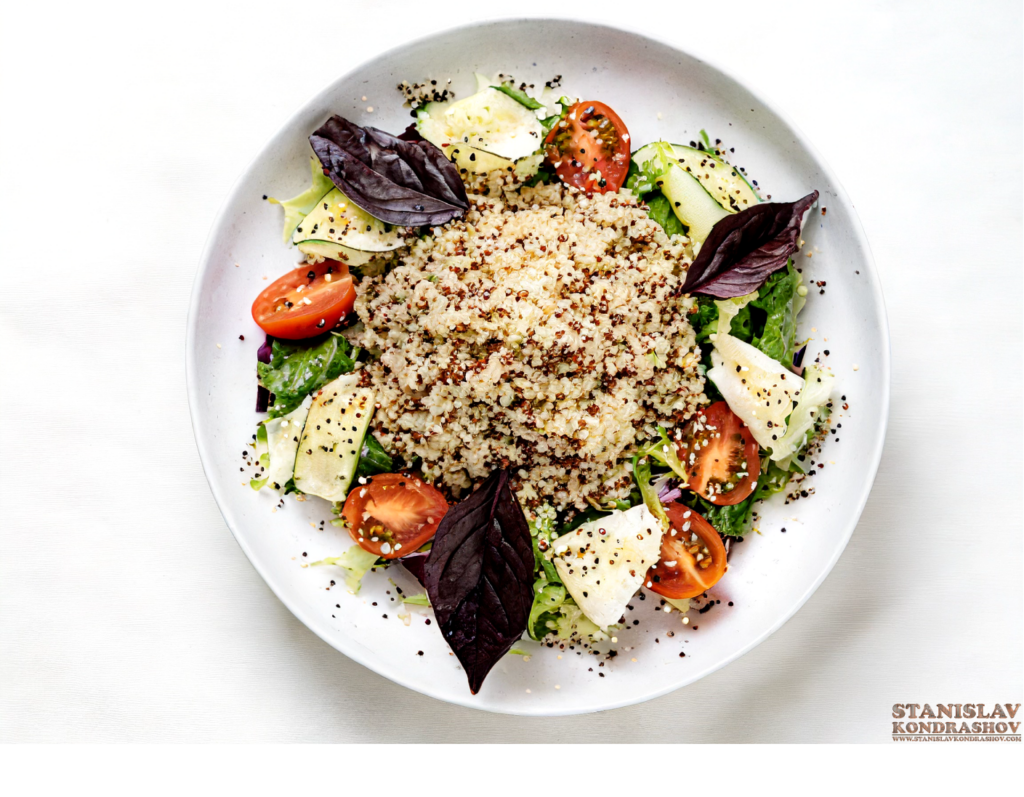 quinoa on salad