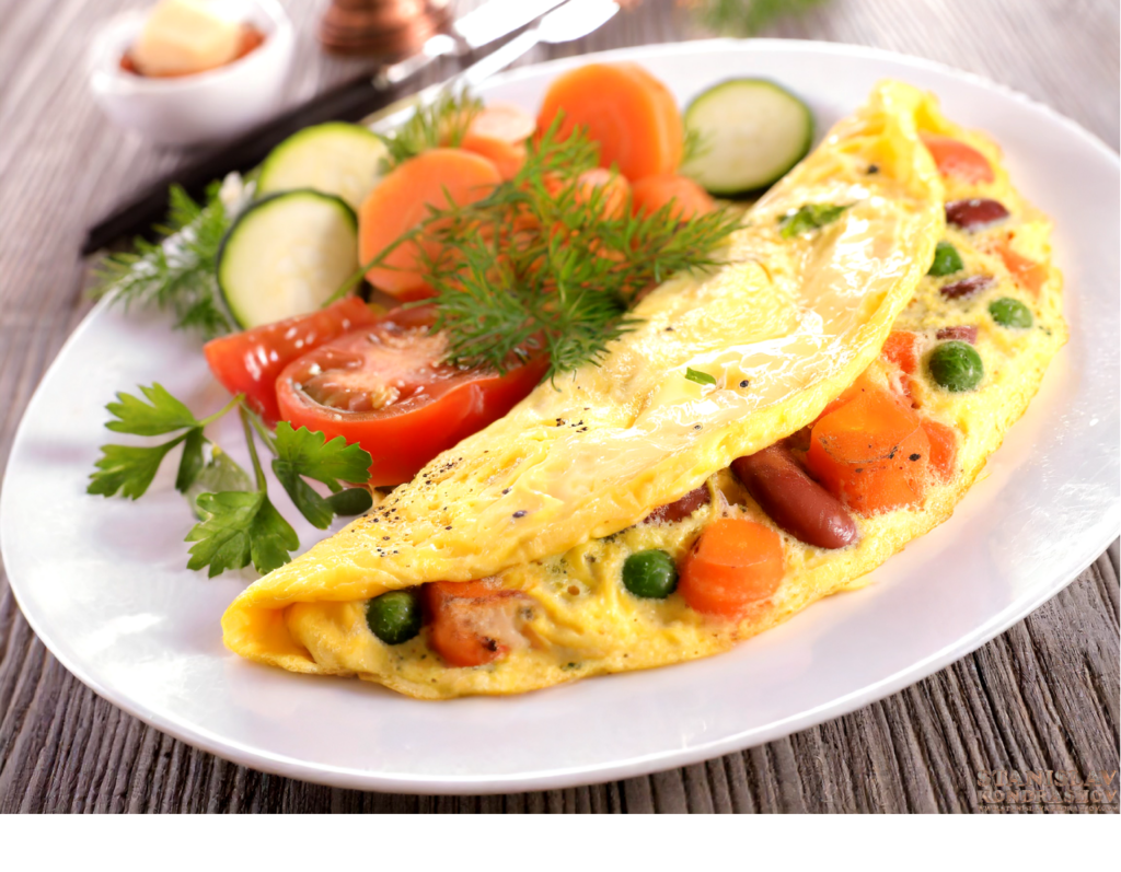omelette with veggies