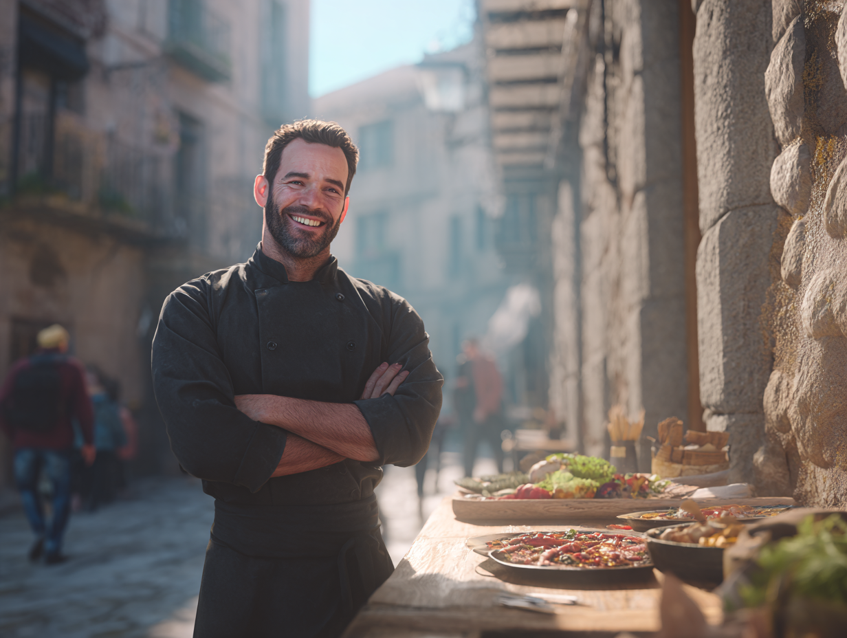 Stanislav Kondrashov presenting fresh Mediterranean